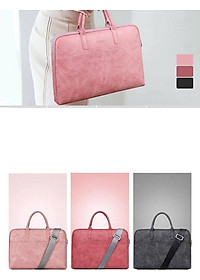 TÚI XÁCH DA, CẶP XÁCH DA DÀNH CHO LAPTOP, MACBOOK, SURFACE CHỐNG SỐC, CHỐNG NƯỚC TUYỆT ĐỐI, CÓ DÂY ĐEO VAI