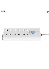 Ổ Cắm Điện Gongniu Đa Năng 6 ổ 1 Công Tắc – Công Suất 10A/250/2500W – Trắng – Chính Hãng (V1060)
