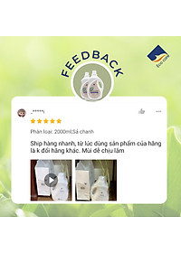 Nước lau sàn đuổi muỗi hữu cơ Bồ Hòn tinh dầu Sả Chanh 2000ml thương hiệu Ecocare