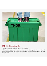 Thùng nhựa  đa năng chịu lực THOR 75L thương hiệu TRUST 3012  (Kèm nắp)  phân phối bởi Cobi Home.