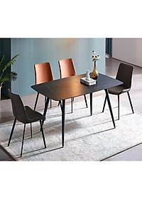Bộ bàn ăn 4 ghế mặt đá ceramic Juno sofa