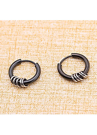 Bông Tai Nam Khuyên Tròn Thép Titan Không Rỉ TT 1037 - 1 Cặp