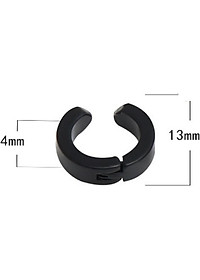 Bông Tai Nam Khoen Tròn Loại Kẹp Ko Cần Bấm Lỗ Tai Chất Liệu Thép Titan Ko Rỉ Ko Dị Ứng TT 0851 - 1 Cặp