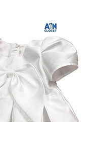 Đầm công chúa bé gái Họa tiết Nơ trắng tafta ánh nhủ - AICDBTLPK6DD - AIN Closet