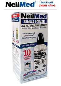 Combo Small FamilyCare: Bình Xịt Rửa Mũi Xoang Cho Gia Đình NeilMed SinusRinse & Moisturize - SX Mỹ (Bình 10 gói lớn; Bình 30 gói bé; 1 chai xịt phun sương)