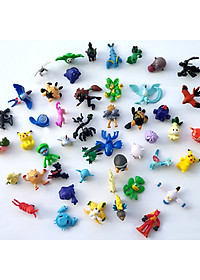 Bộ sưu tập mô hình đồ chơi Pokemon 48 chi tiết không trùng anime chibi vui nhộn, dễ thương cho bé nhập vai, trang trí - Hàng chính hãng