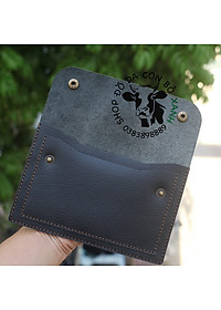 Ví đựng giấy tờ xe, đăng kiểm da bò thật handmade Mẫu 02