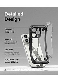 Ốp lưng dành cho iPhone 15 Pro Max/15 Pro/15 Plus/15 RINGKE Fusion X - Hàng Chính Hãng