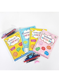 Bộ 3 Vở Luyện Viết Chữ Đẹp Tặng Kèm Bút Tự Xoá - Hành Trang Cho Bé Vào Lớp 1 - Thanh Nga