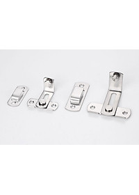Then Chốt Cài Cửa Hình Chữ L KUNBE, Chốt Khóa Cài Cửa Góc Vuông 90 Độ Bằng Thép Không Gỉ, An Toàn Tiện Lợi Nhiều Kích Thước