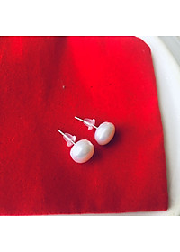 Combo Hoa Tai Ngọc Trai Thiên nhiên, kèm bản PHOTOCOPY giấy KIỂM ĐỊNH SJC và Túi Nhung.