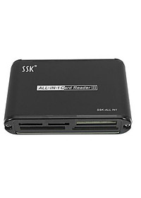 Đầu đọc thẻ nhớ đa năng SSK 025 chính hãng hộp thiếc sang trọng (logo Trắng)