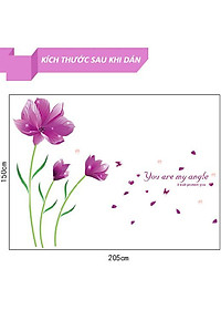 Decal dán tường Hoa cánh bướm AmyShop (150 x 200 cm)