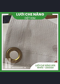 LƯỚI CHE NẮNG 80% - MÀU TRẮNG - SIZE 2M X 2M