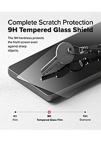 Combo 2 Miếng Dán cường lực kèm khung dán Trong Suốt/ Chống Nhìn Trộm cho Samsung Galaxy S25 Ultra RINGKE Easy Slide Tempered Glass_ Hàng Chính Hãng