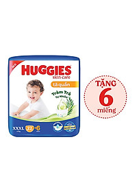 Tã/bỉm quần HUGGIES SKINCARE gói JUMBO size XXXL 22+6 miếng