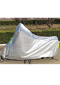 Bạt trùm xe máy tráng nhôm loại siêu dày chất lượng cao, chống mưa chống nắng xe máy, có túi đựng bạt trùm chính hãng D Danido