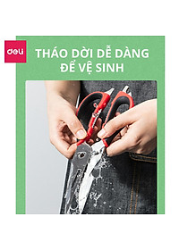 Kéo nhà bếp DELI 22.5cm - Màu đỏ 77770