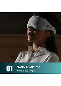 Máy massage mắt nóng và lạnh công nghệ 3Dsuit và VibWave. Thương hiệu Philips Hà Lan cao cấp PPM3101E - Dung lượng pin: 600mAh - HÀNG NHẬP KHẨU