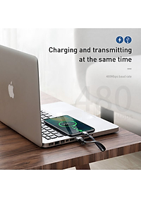 Cáp sạc và truyền dữ liệu USB chân Type-C chính hãng Baseus dài 23cm 
