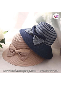 Nón đi biển vành rộng chống nắng, phối 2 màu thời trang phong cách xuân hè Châu Âu - Hạnh Dương