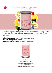 Nến ly tròn sáp đậu nành Yankee Candle size L (567g) - Pink Sands