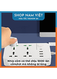 Ổ Cắm Điện Có Cổng Type-C, Công Tắc Riêng, Chịu Tải 3000W