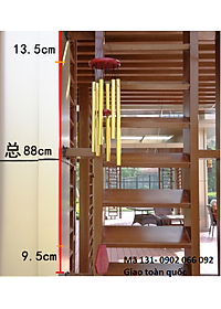 Chuông gió phong thuỷ 5 thanh màu vàng và màu trắng (tuỳ chọn)