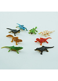 Bộ Mô Hình Nhựa Đồ Chơi 8 con Bò Sát Tắc Kè Thằn Lằn PB14