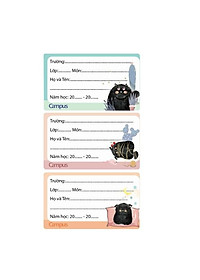 Nhãn vở Campus Meow NT-MEO-18 (18 nhãn/túi)