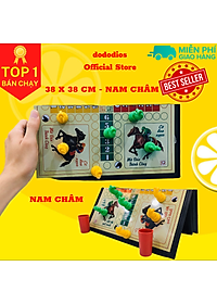 Cỡ Đại 38x38Cm - Bộ cờ cá ngựa nam châm dododios - Bộ cờ cá ngựa cao cấp kích thước 38x38cm - Hàng chính hãng