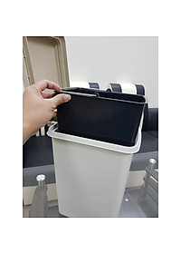 Thùng rác đạp chữ nhật Hiro 10L (Kèm ruột) - Chính hãng INOCHI