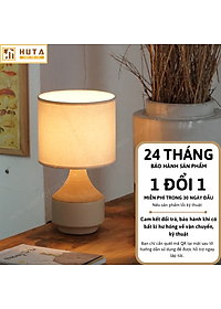Đèn Ngủ Để Bàn Gốm Sứ Cao Cấp HUTA S14 Vân Màu Gỗ Độc Đáo Sang Trọng, Decor Trang Trí Phòng Ngủ, Khách Sạn, Đọc Sách Đầu Giường, Điều Chỉnh Độ Sáng, Ánh Sáng Vàng