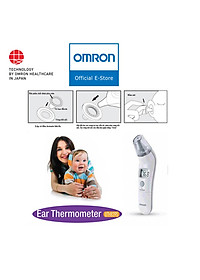 Nhiệt kế điện tử đo tai Omron TH-839S - Cảm Biến Hồng Ngoại Đo Chỉ 1 Giây, Có Đèn Tín Hiệu Báo Khi Bị Sốt
