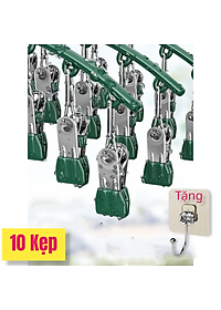Combo Móc phơi quần áo inox 304 sáng bóng đẹp dài 42cm