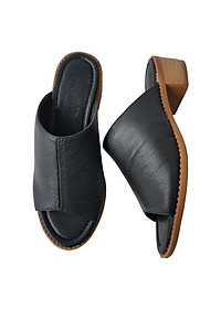 Dép Cao Gót Nữ BIGGBEN Da Bò Cao 4 Phân DCG61