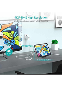 Hub sạc nhanh chia cổng PD Type-C đa năng 4 in 1 hiệu CHOETECH M13 cho Macbook / điện thoại mở rộng cổng sạc nhanh Type-C PD 3.0, 1 cổng USB 3.0, cổng HDMI chuẩn 4k, cổng AUX 3.5mm - Hàng chính hãng