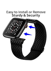 Dây Nylon Loop Wave cho Apple Watch Series 1/2/3/4/5/6/7/8/9/SE1,2 & Apple Watch Ultra 1/2 Size 38/40/41/42/44/45/49mm - Hàng Chính Hãng