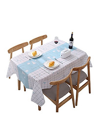 Khăn Trải Bàn Chống Thấm Nước Họa Tiết Độc Đáo, Tấm Lót Decor Bàn Ăn Kẻ Caro Nhiều Kích Thước Chính Hãng TOKDODO