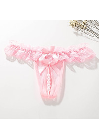 Combo 2 Quần Lót Lọt Khe Phối Ren Hở Đáy Đính Hạt Ngọc Trai Gợi Cảm Cho Nữ (màu ngẫu nhiên) LYEQ059