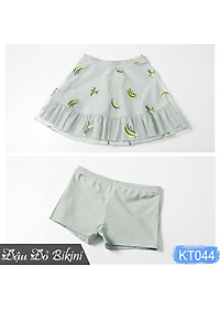 Bikini 3 chi tiết cao cấp, đồ bơi nữ dáng váy & quần sooc đùi rời, mẫu mới phom dáng đẹp, chất thun bơi dày dặn, mịn mát | KT044