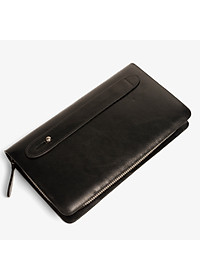 Ví dài cầm tay da bò Mill cao cấp Bụi Leather C104 - Bảo hành 12 tháng