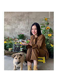 áo lam đi chùa, đồ phật tử, hò tuyển thống nút thắt, thời trang nữ tay dài