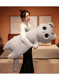 Thú nhồi bông mèo mắt to vô tri - Size từ 70cm đến 90cm - Quà tặng gấu bông mèo mắt tròn dễ thương - Gối ôm mềm mịn cho bé.