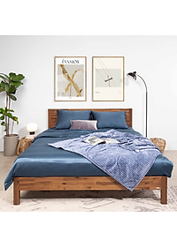 Giường ngủ gỗ CT17MH Juno Sofa màu vàng nâu