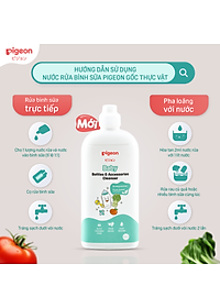 Nước Rửa Bình Sữa Và Phụ Kiện Pigeon Gốc Thực Vật 500ml/450ml