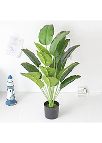 Cây chuối giả cảnh - cao 90cm - Cây giả, hoa lụa Decor trang trí nhà cửa