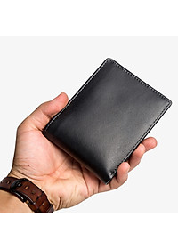 Ví nam, bóp nam da bò sáp Bụi Leather V108 - Bảo hành 12 tháng