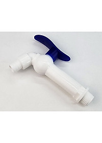 Bộ 3 vòi hồ tay xanh nhựa PP, thân dài, ren 21-27mm Eurolife EL-VHX2127-D (Trắng xanh) (3 cái)