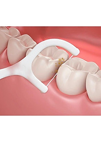 Hộp 50 Tăm Chỉ Nha Khoa Tăm Nhựa Nha Khoa Tiện Dụng Làm Sạch Răng